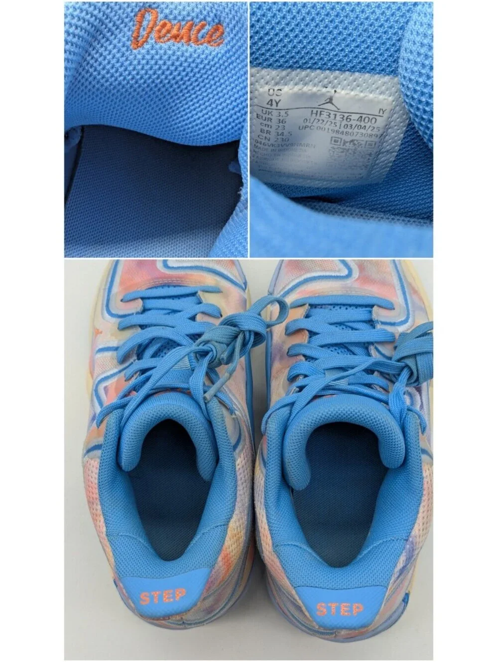 Nike Air Jordan Tatum 3 Tie-Dye Blue Kids Size 4Y / Womens 5.5 Shoes HF3136-400
